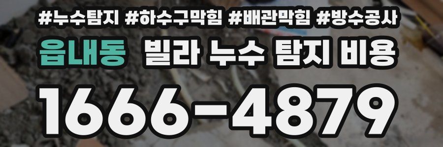 읍내동 빌라 누수 탐지 비용
