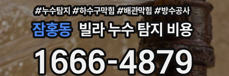 잠홍동 빌라 누수 탐지 비용