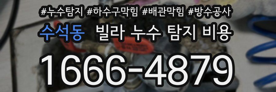 수석동 빌라 누수 탐지 비용