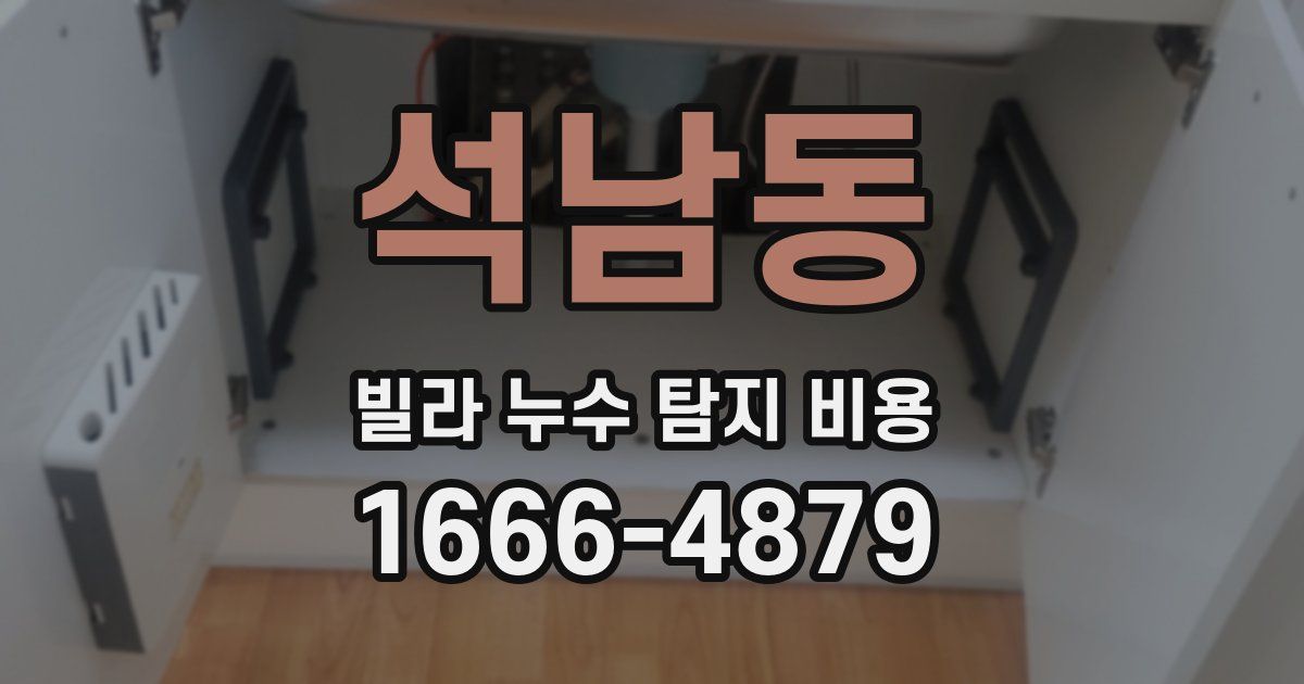 석남동 빌라 누수 탐지 비용