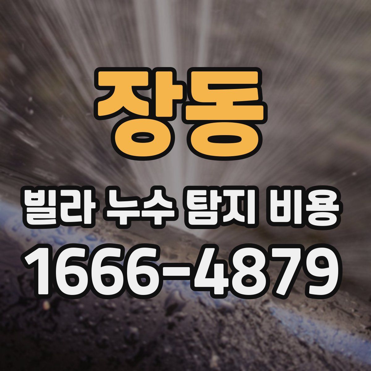 장동 빌라 누수 탐지 비용