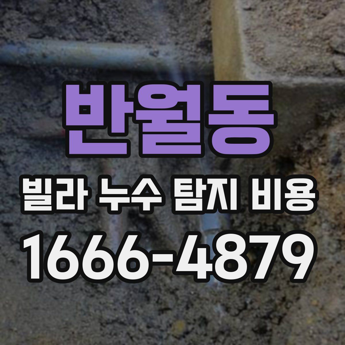 반월동 빌라 누수 탐지 비용