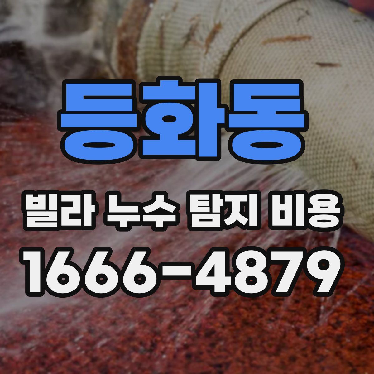 등화동 빌라 누수 탐지 비용