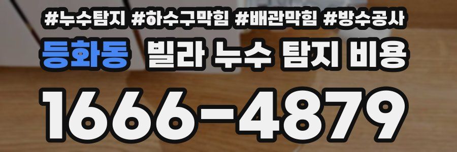 등화동 빌라 누수 탐지 비용