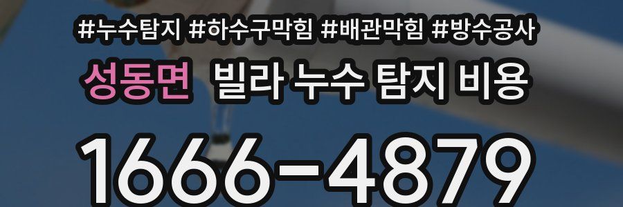 성동면 빌라 누수 탐지 비용