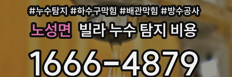 노성면 빌라 누수 탐지 비용