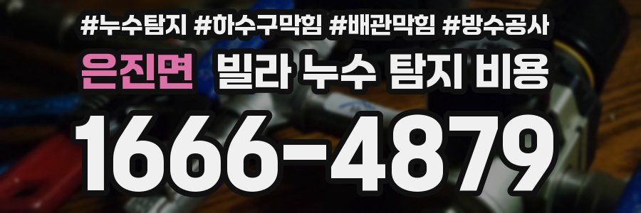은진면 빌라 누수 탐지 비용