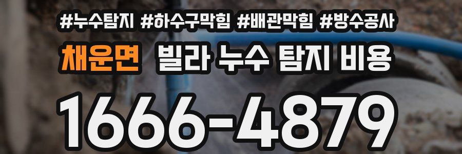 채운면 빌라 누수 탐지 비용