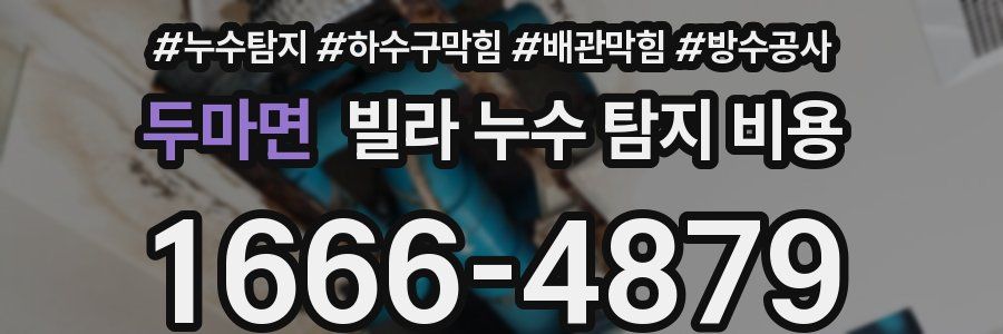 두마면 빌라 누수 탐지 비용