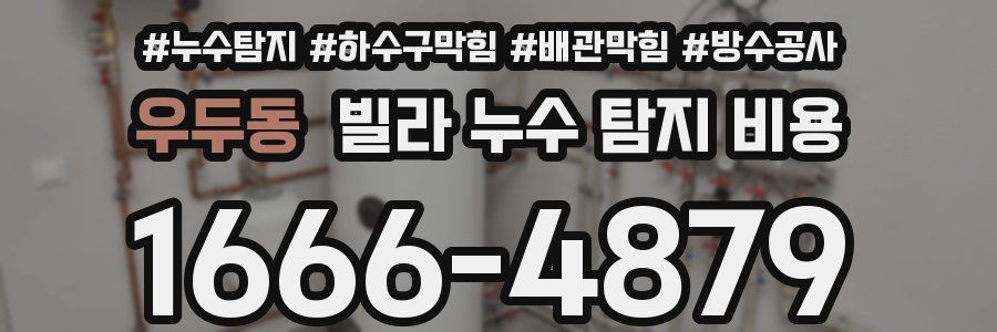 우두동 빌라 누수 탐지 비용