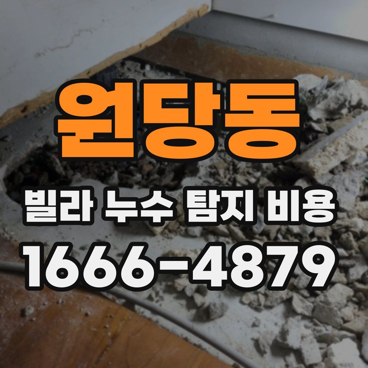 원당동 빌라 누수 탐지 비용