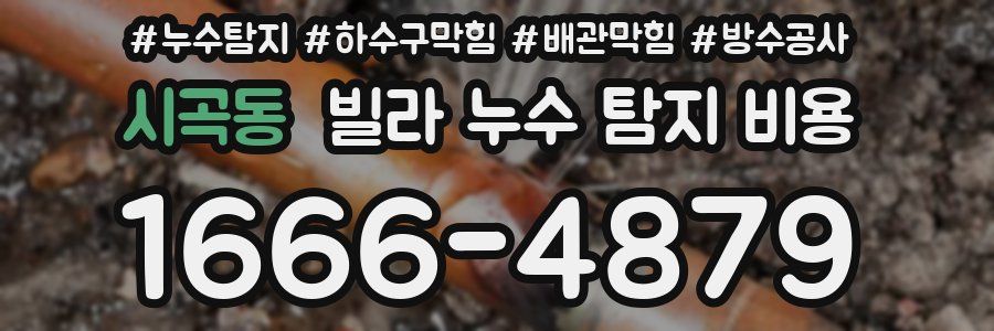 시곡동 빌라 누수 탐지 비용