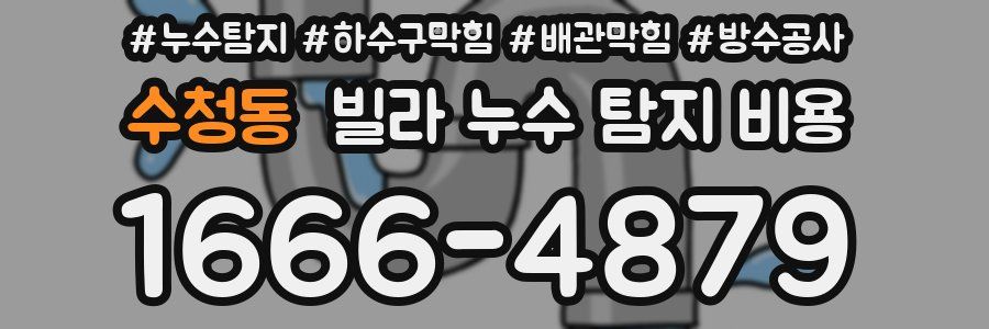 수청동 빌라 누수 탐지 비용