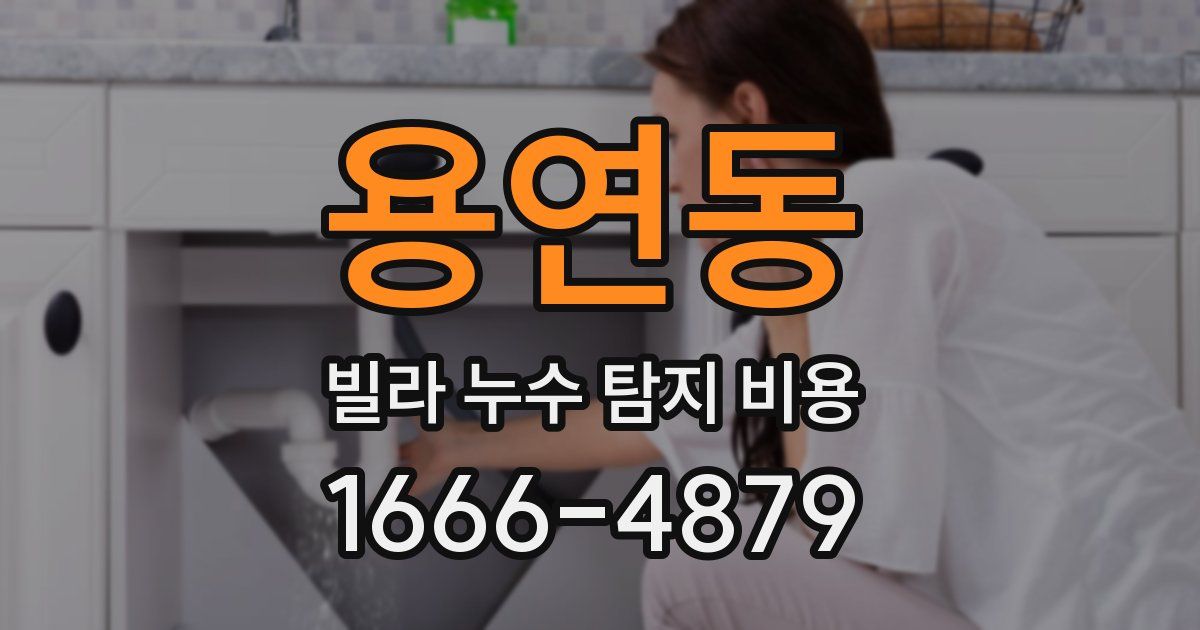 용연동 빌라 누수 탐지 비용