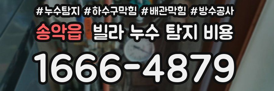 송악읍 빌라 누수 탐지 비용