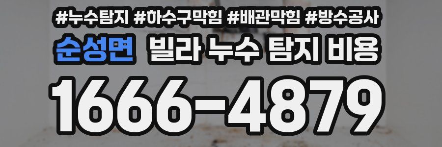 순성면 빌라 누수 탐지 비용