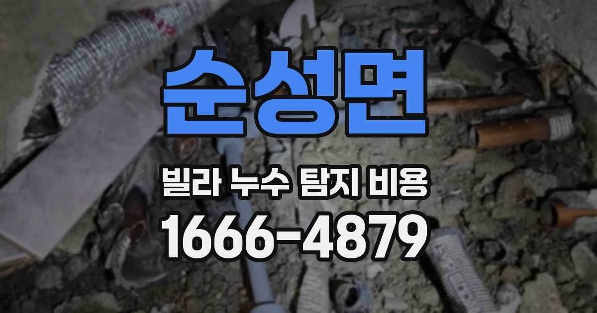 순성면 빌라 누수 탐지 비용