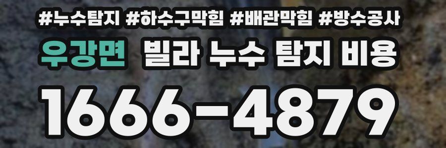 우강면 빌라 누수 탐지 비용