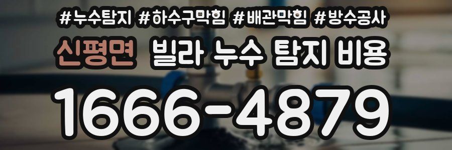 신평면 빌라 누수 탐지 비용