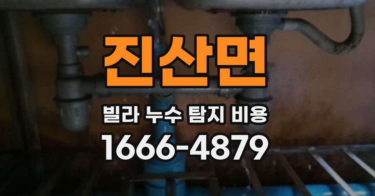 진산면 빌라 누수 탐지 비용