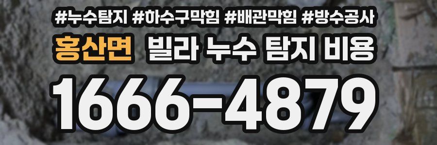 홍산면 빌라 누수 탐지 비용