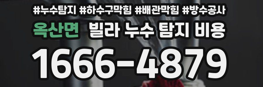 옥산면 빌라 누수 탐지 비용