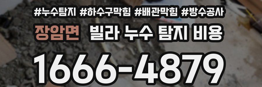 장암면 빌라 누수 탐지 비용