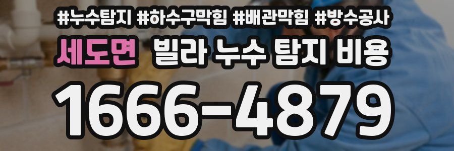 세도면 빌라 누수 탐지 비용
