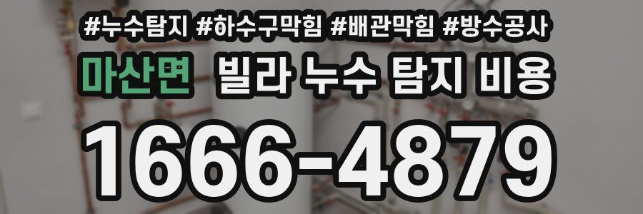 마산면 빌라 누수 탐지 비용