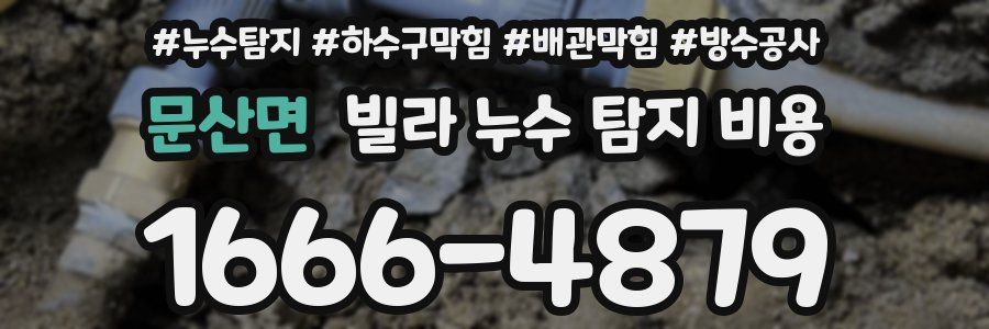 문산면 빌라 누수 탐지 비용