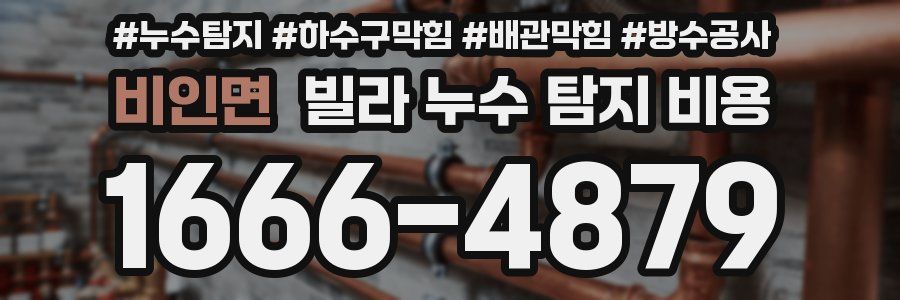 비인면 빌라 누수 탐지 비용