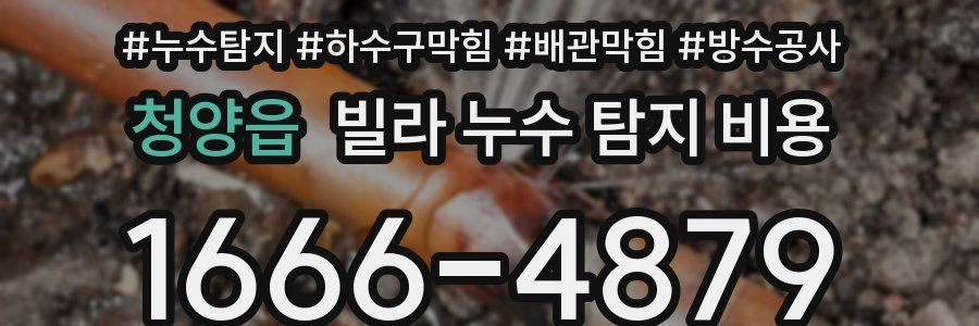 청양읍 빌라 누수 탐지 비용