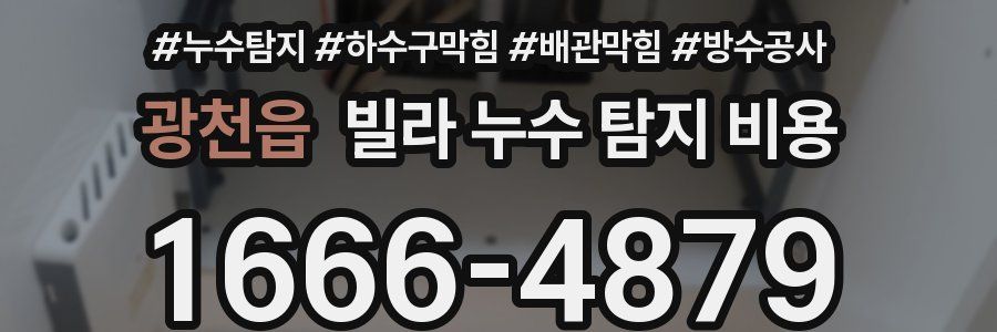 광천읍 빌라 누수 탐지 비용