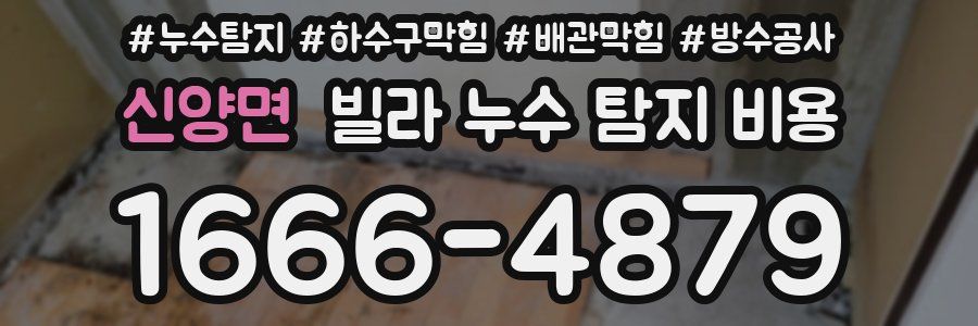 신양면 빌라 누수 탐지 비용