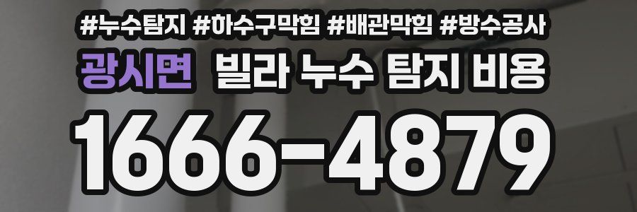 광시면 빌라 누수 탐지 비용