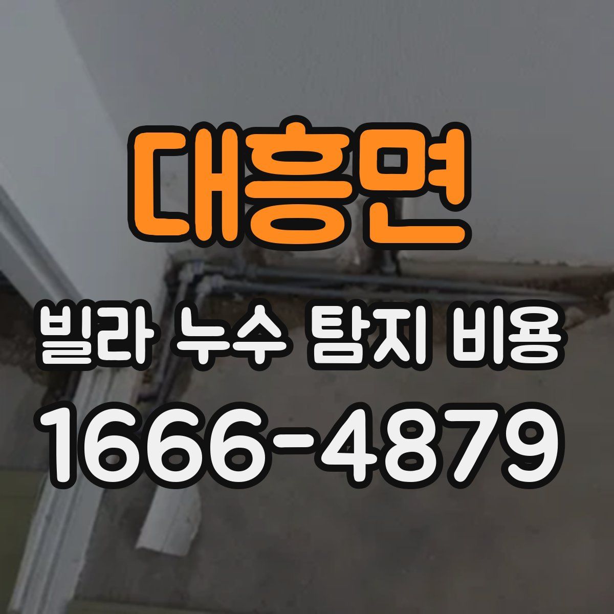 대흥면 빌라 누수 탐지 비용