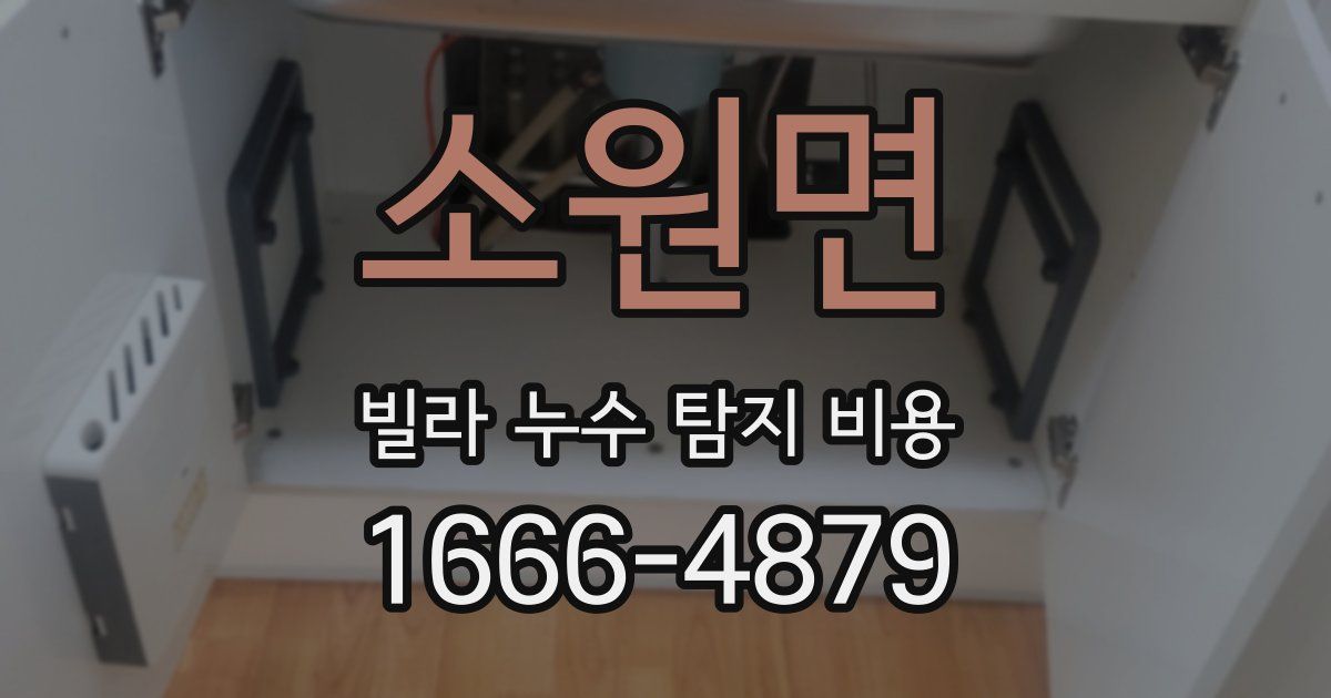 소원면 빌라 누수 탐지 비용