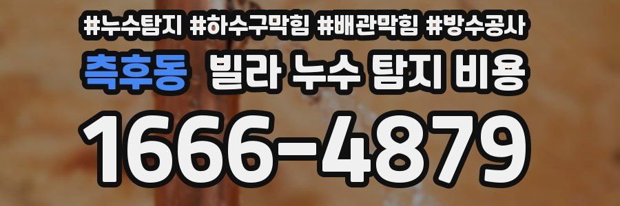 측후동 빌라 누수 탐지 비용
