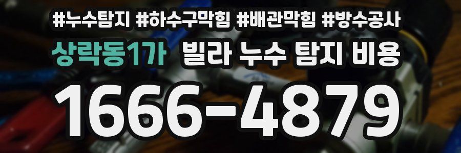 상락동1가 빌라 누수 탐지 비용