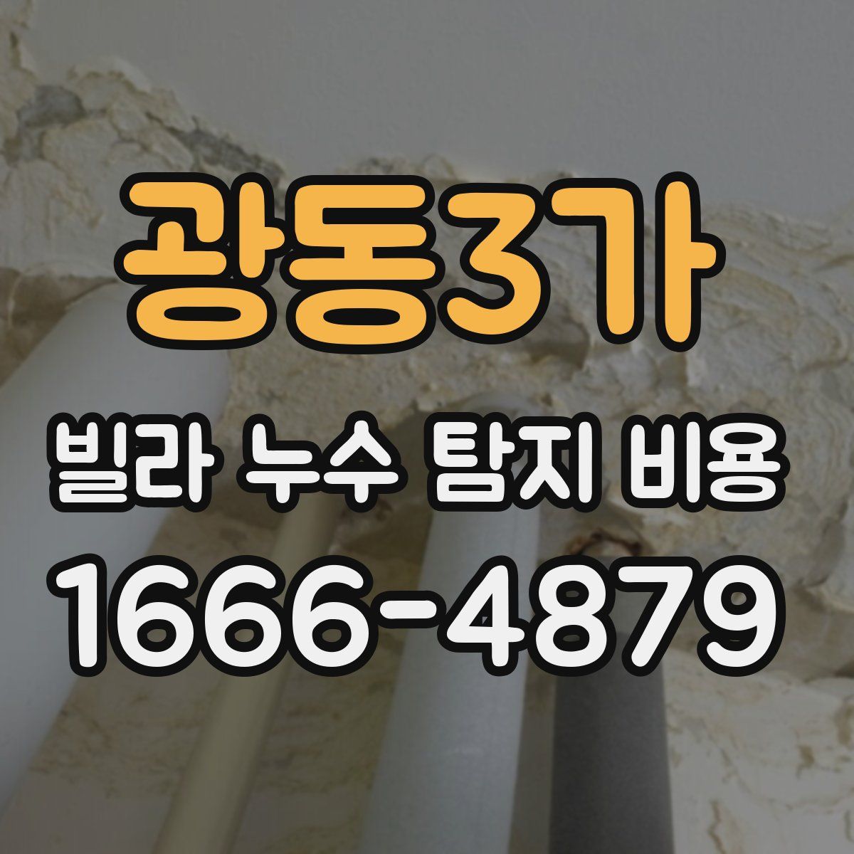 광동3가 빌라 누수 탐지 비용