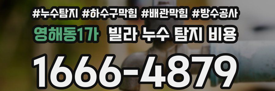 영해동1가 빌라 누수 탐지 비용