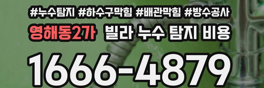 영해동2가 빌라 누수 탐지 비용