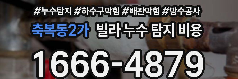 축복동2가 빌라 누수 탐지 비용