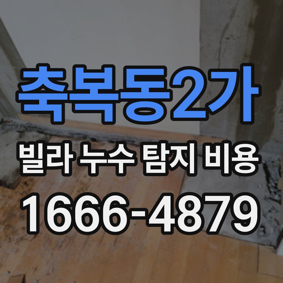 축복동2가 빌라 누수 탐지 비용