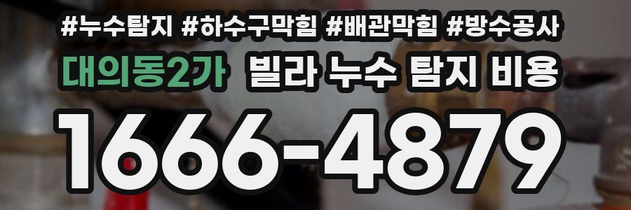 대의동2가 빌라 누수 탐지 비용