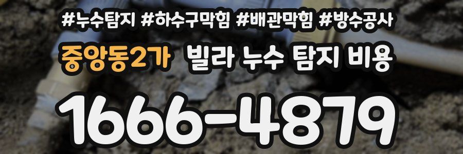중앙동2가 빌라 누수 탐지 비용