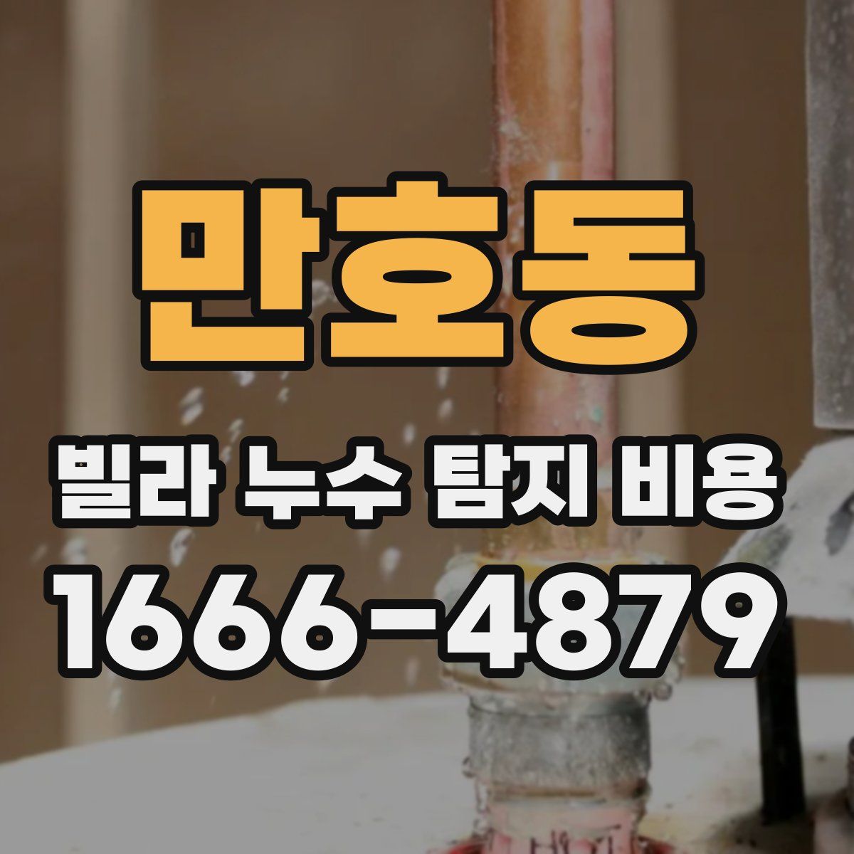 만호동 빌라 누수 탐지 비용