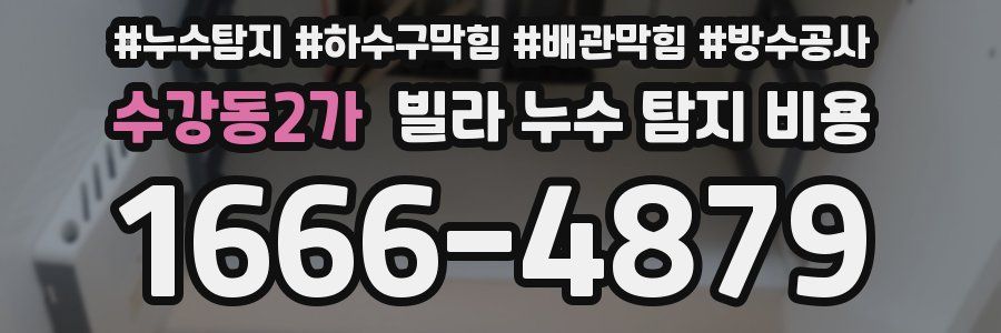 수강동2가 빌라 누수 탐지 비용