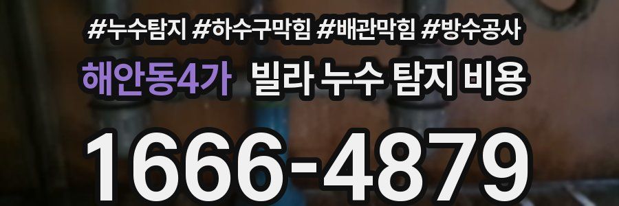 해안동4가 빌라 누수 탐지 비용