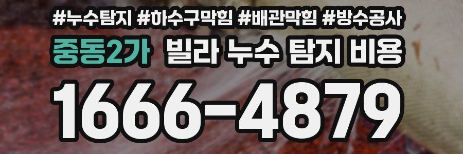 중동2가 빌라 누수 탐지 비용
